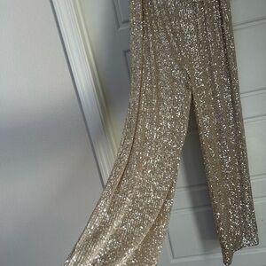 Sequin Wide-Leg Pants